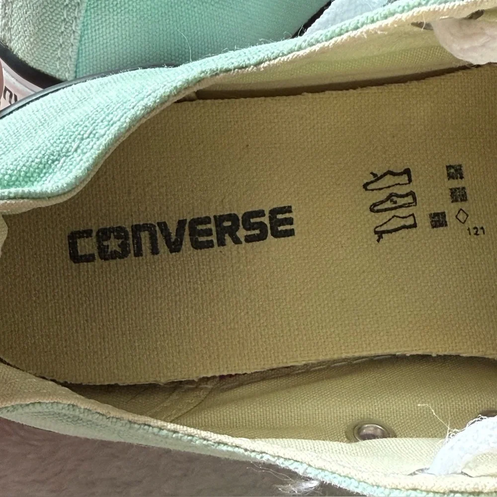 Converse Kids' Light Green Sneakers Size 3‎ Youth All Star Lace Up 336565F